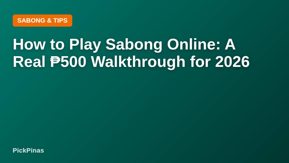 How to Play Sabong Online: A Real ₱500 Walkthrough for 2026